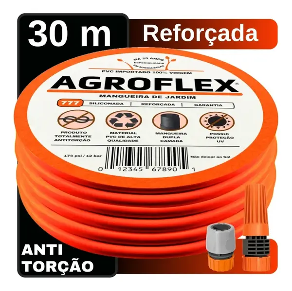 Mangueira de Jardim Agroflex Antitorção PVC 100% Virgem